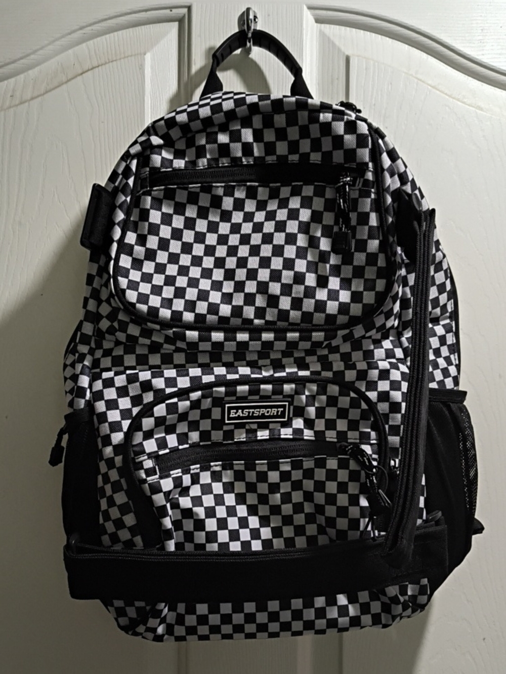 Eastsport Black and White Checkered Men's Backpack